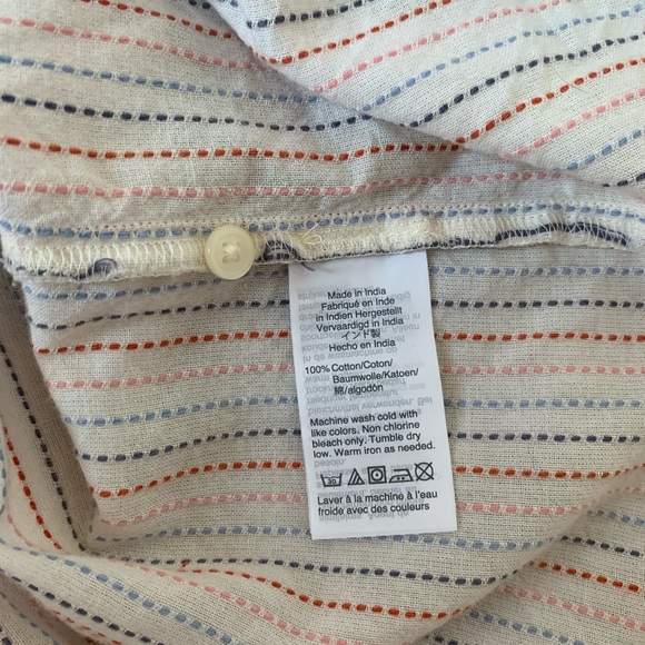 MADEWELL Courier Shirt in Stitched Rainbow Stripe - Picture 8 of 13